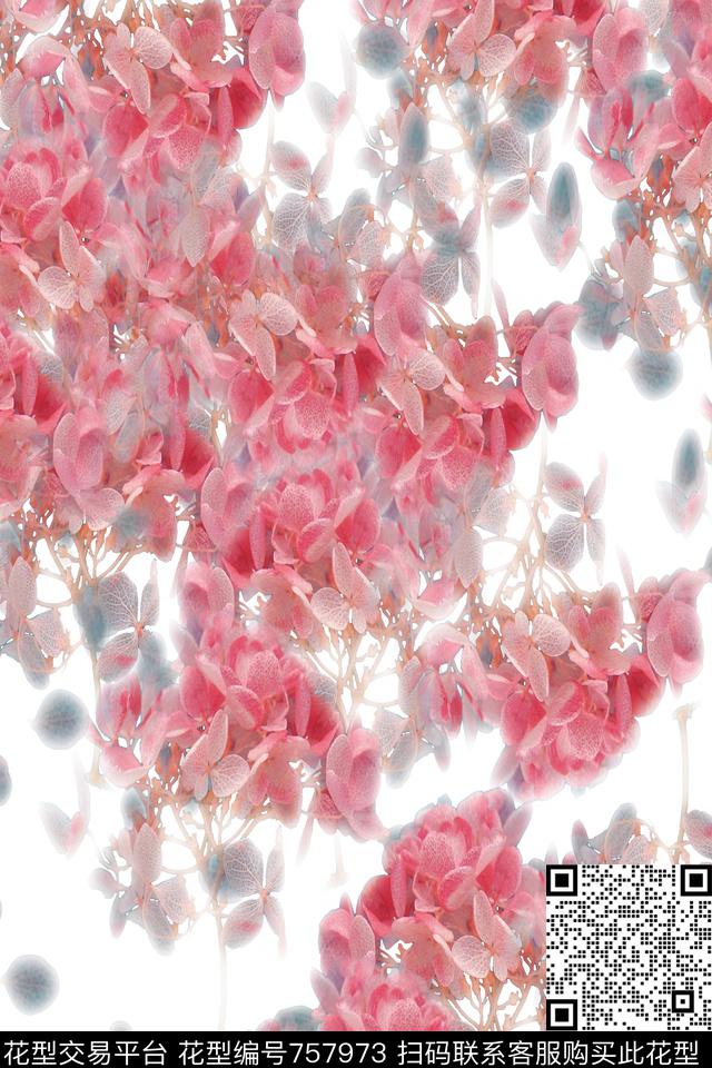 花瓣花朵花卉数码印花华亿平台下载（图片编号: 757973） - 瓦栏（Walan）