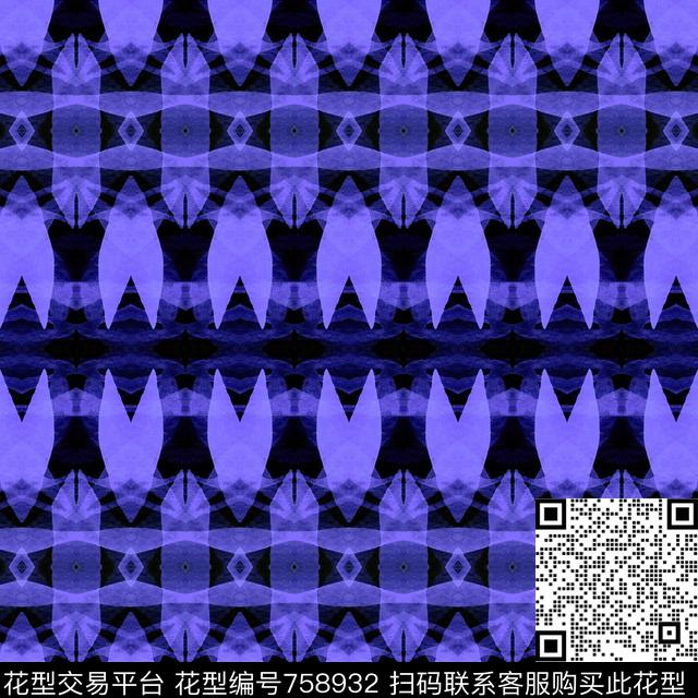 复古几何不规则几何数码印花华亿平台下载（图片编号: 758932） - 瓦栏（Walan）