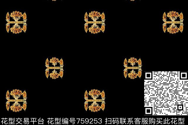 部落宫廷风巴洛克数码印花华亿平台下载（图片编号: 759253） - 瓦栏（Walan）