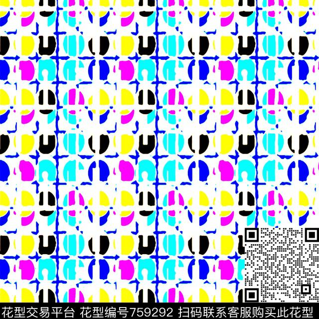 条子箱包色块传统印花华亿平台下载（图片编号: 759292） - 瓦栏（Walan）