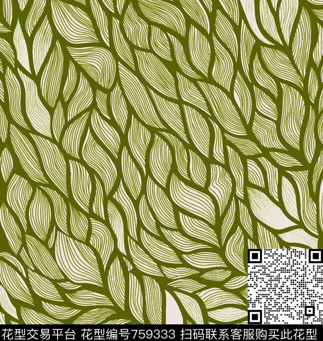 手绘纹理传统印花华亿平台下载（图片编号: 759333） - 瓦栏（Walan）