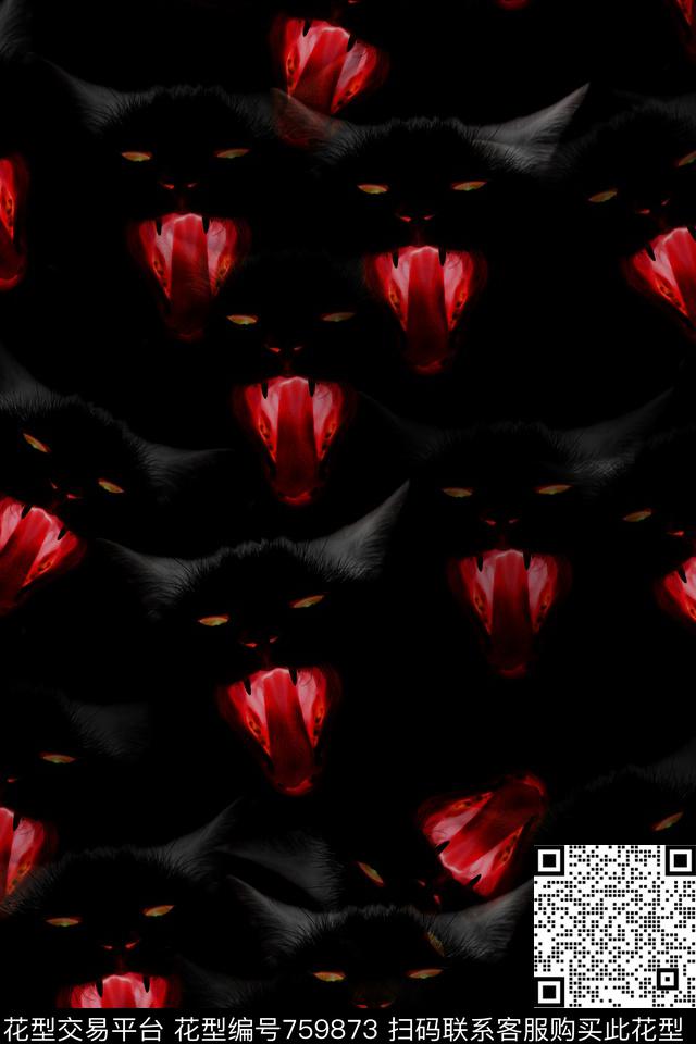 血腥哥特黑暗数码印花华亿平台下载（图片编号: 759873） - 瓦栏（Walan）