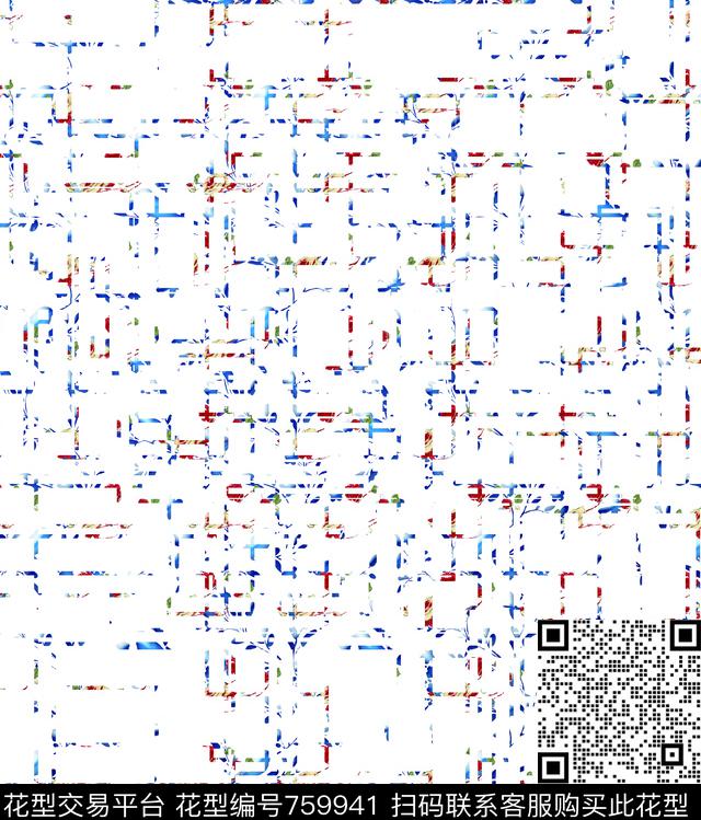 几何商务色彩数码印花华亿平台下载（图片编号: 759941） - 瓦栏（Walan）