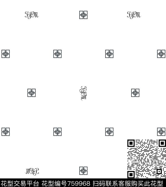 小方块商务几何传统印花华亿平台下载（图片编号: 759968） - 瓦栏（Walan）