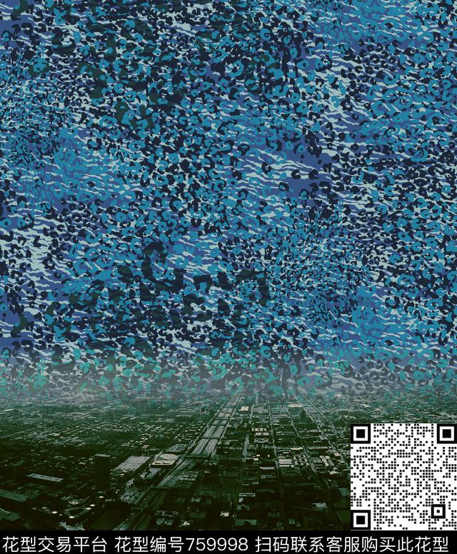 迷彩几何不规则数码印花华亿平台下载（图片编号: 759998） - 瓦栏（Walan）