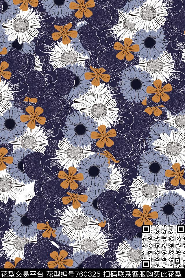 花卉花瓣花朵传统印花华亿平台下载（图片编号: 760325） - 瓦栏（Walan）