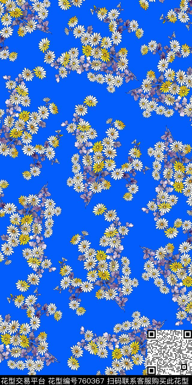 乱花数码水彩数码印花华亿平台下载（图片编号: 760367） - 瓦栏（Walan）