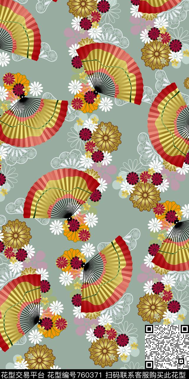 乱花数码水彩数码印花华亿平台下载（图片编号: 760371） - 瓦栏（Walan）