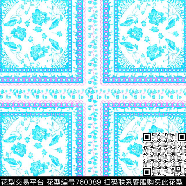 花朵花卉乱花传统印花华亿平台下载（图片编号: 760389） - 瓦栏（Walan）