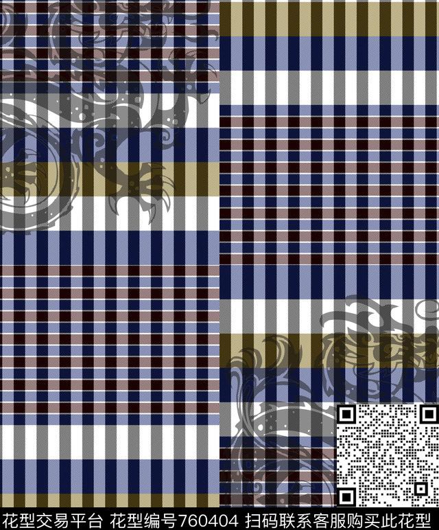 方格几何格子传统印花华亿平台下载（图片编号: 760404） - 瓦栏（Walan）