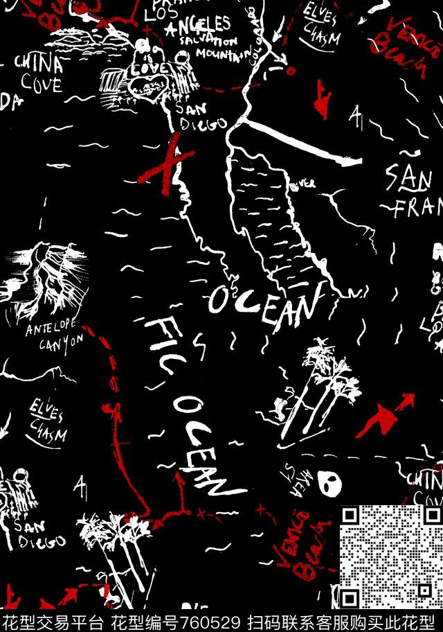 MCQ大牌黑白数码印花华亿平台下载（图片编号: 760529） - 瓦栏（Walan）