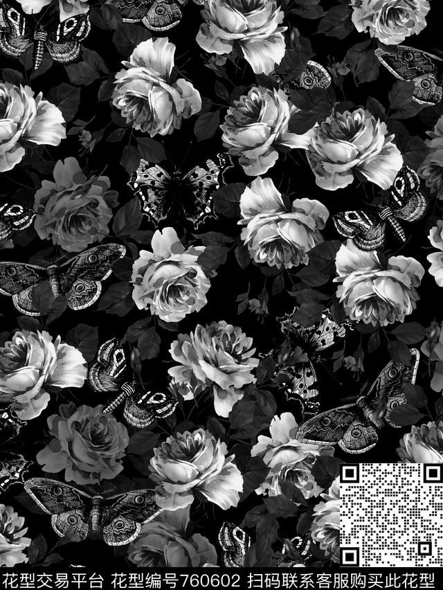 黑白大牌潮牌数码印花华亿平台下载（图片编号: 760602） - 瓦栏（Walan）