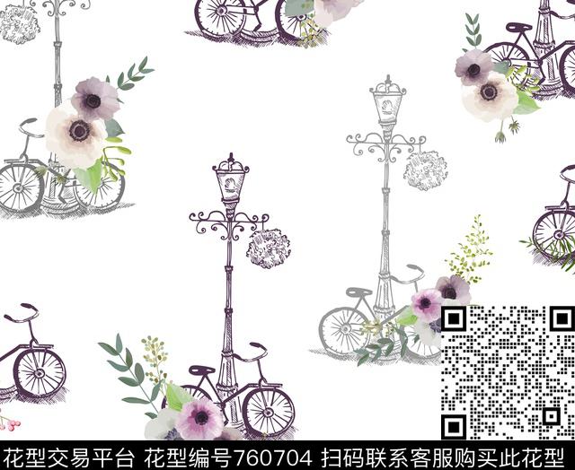 花朵花卉八仙花数码印花华亿平台下载（图片编号: 760704） - 瓦栏（Walan）