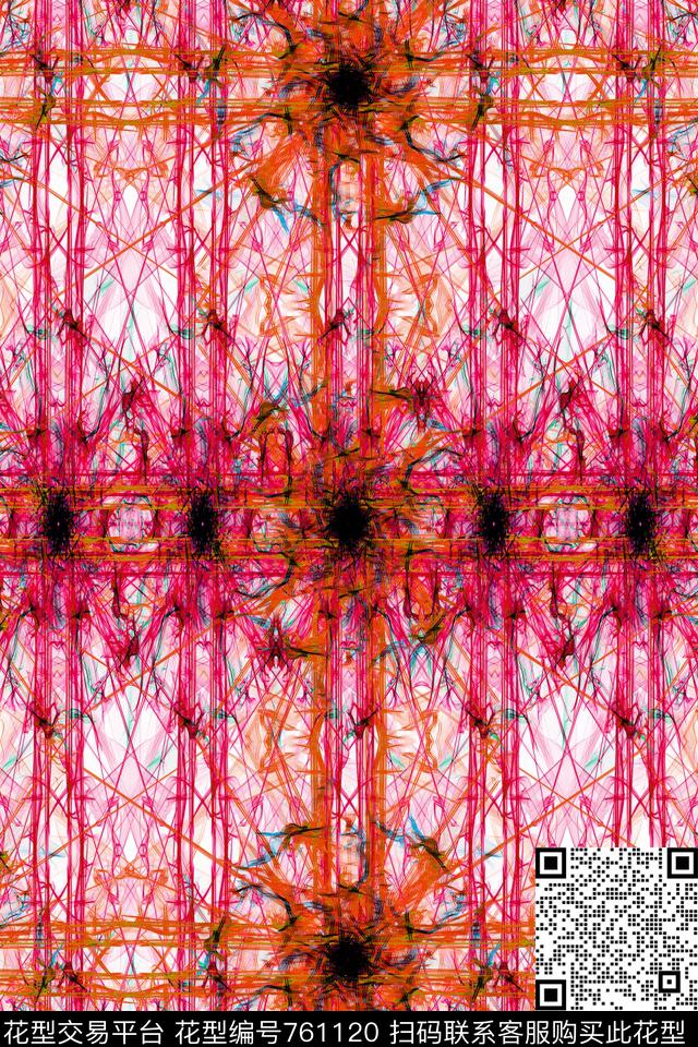潮流时尚波浪条纹竖条数码印花华亿平台下载（图片编号: 761120） - 瓦栏（Walan）