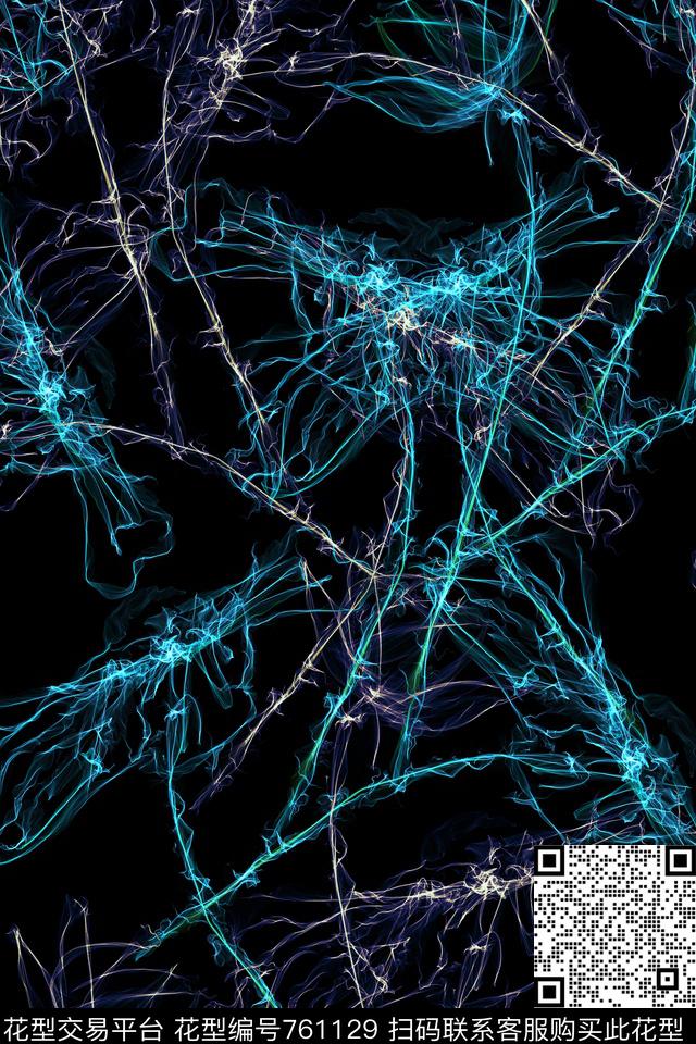 波浪条纹曲线潮流时尚数码印花华亿平台下载（图片编号: 761129） - 瓦栏（Walan）