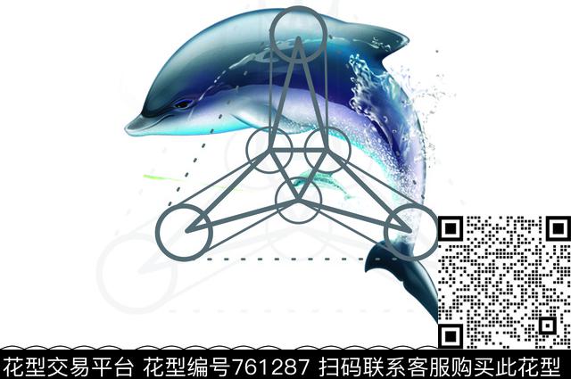 几何海豚不规则数码印花华亿平台下载（图片编号: 761287） - 瓦栏（Walan）