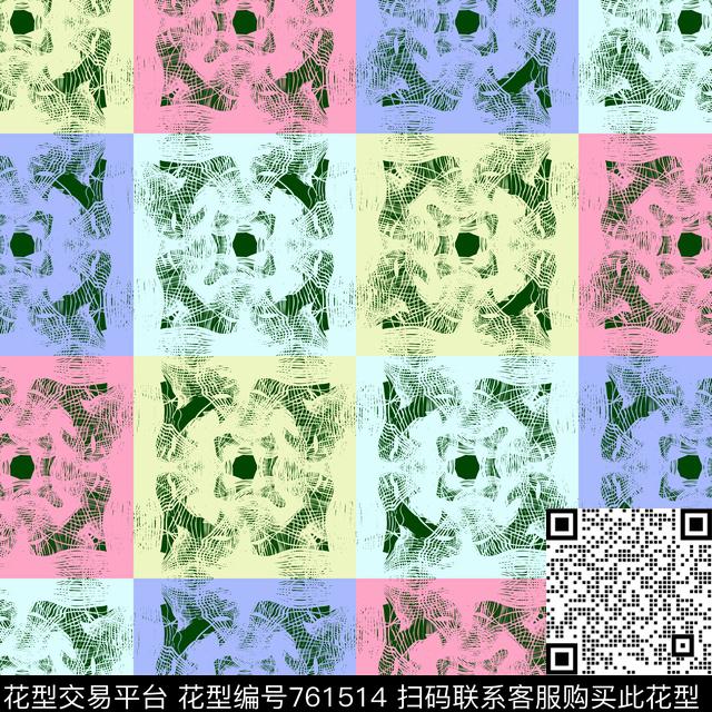 抽象肌理几何传统印花华亿平台下载（图片编号: 761514） - 瓦栏（Walan）