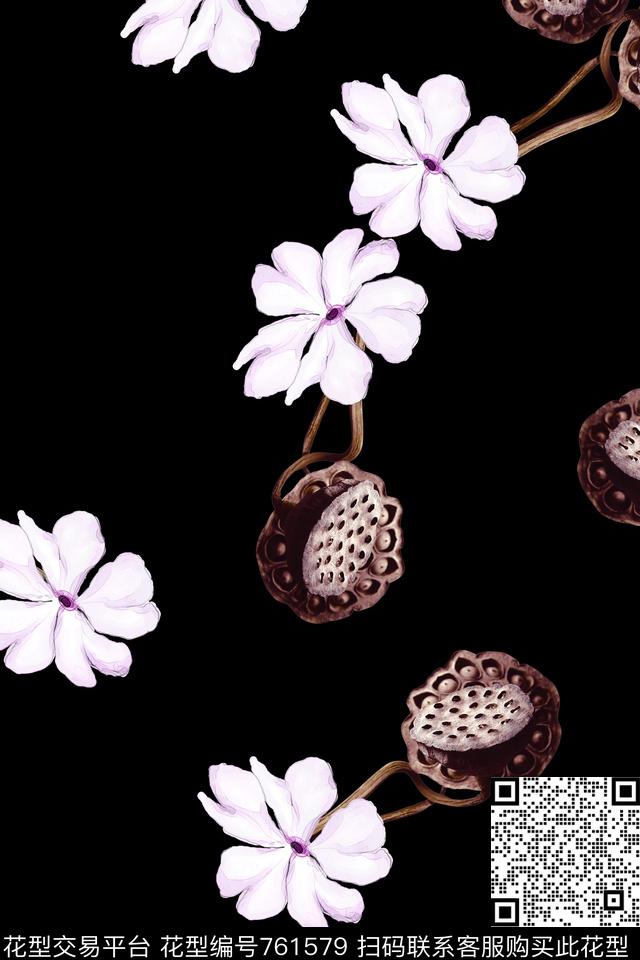 花卉数码印花华亿平台下载（图片编号: 761579） - 瓦栏（Walan）