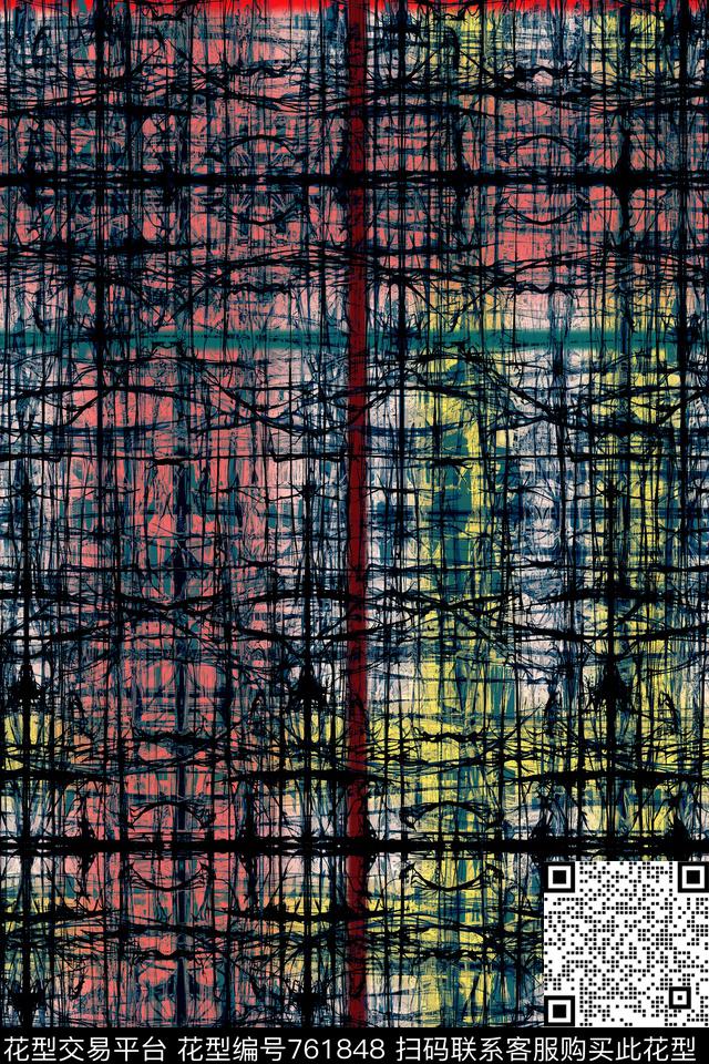 横条曲线波浪条纹数码印花华亿平台下载（图片编号: 761848） - 瓦栏（Walan）