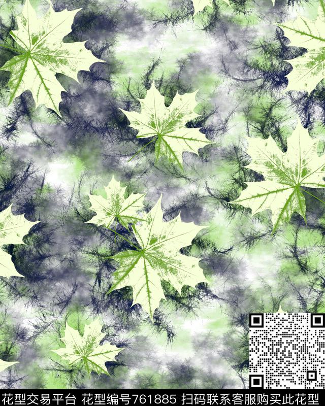 大花面料花卉数码印花华亿平台下载（图片编号: 761885） - 瓦栏（Walan）