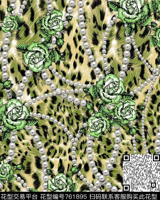 大花面料花卉数码印花华亿平台下载（图片编号: 761895） - 瓦栏（Walan）