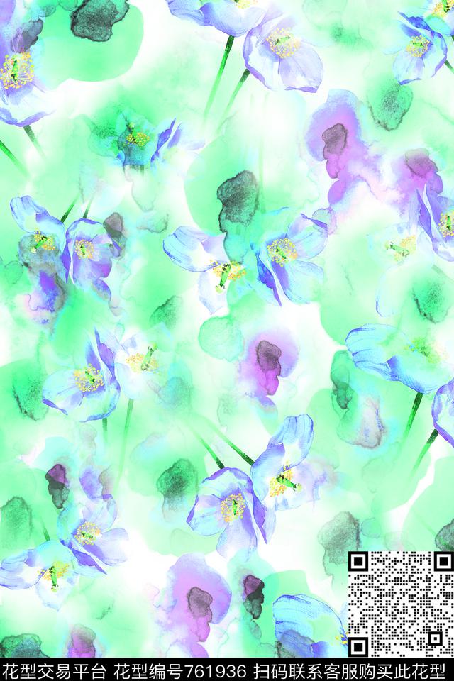 泳装花卉数码印花华亿平台下载（图片编号: 761936） - 瓦栏（Walan）