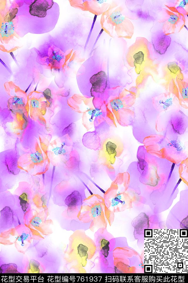 泳装花卉数码印花华亿平台下载（图片编号: 761937） - 瓦栏（Walan）
