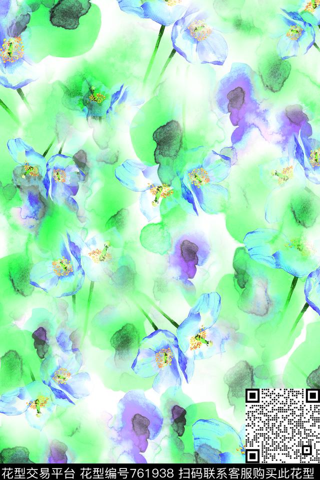 泳装花卉数码印花华亿平台下载（图片编号: 761938） - 瓦栏（Walan）