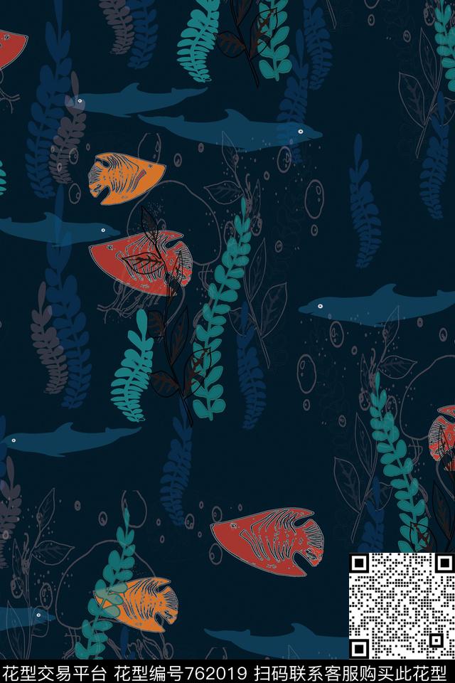 海底海洋素朴传统印花华亿平台下载（图片编号: 762019） - 瓦栏（Walan）
