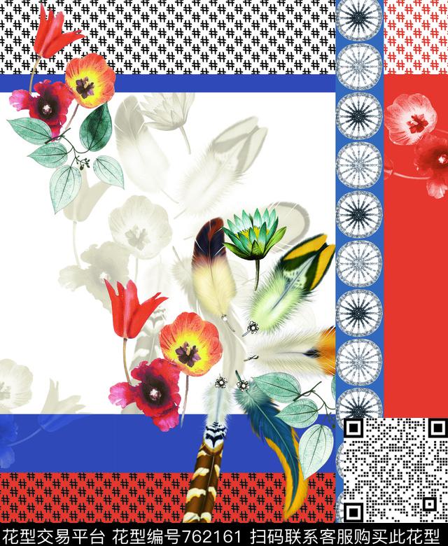 女装前幅玫瑰欧美数码印花华亿平台下载（图片编号: 762161） - 瓦栏（Walan）