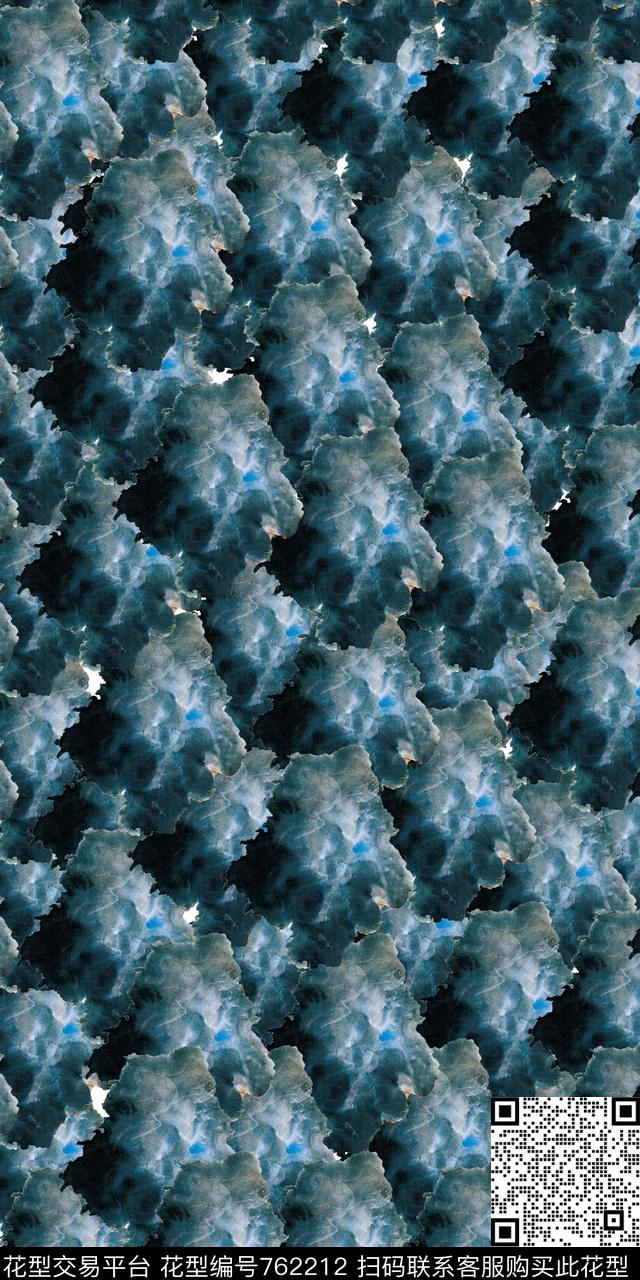 油墨泼墨抽象数码印花华亿平台下载（图片编号: 762212） - 瓦栏（Walan）