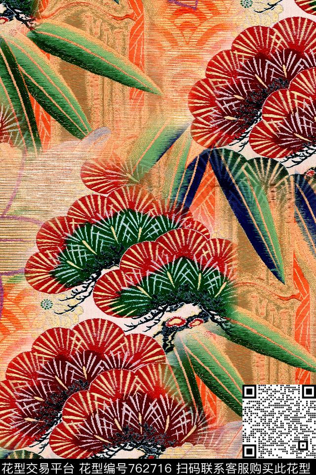 中国风肌理日式数码印花华亿平台下载（图片编号: 762716） - 瓦栏（Walan）