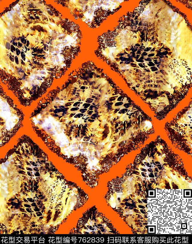 菱形解构数码印花华亿平台下载（图片编号: 762839） - 瓦栏（Walan）