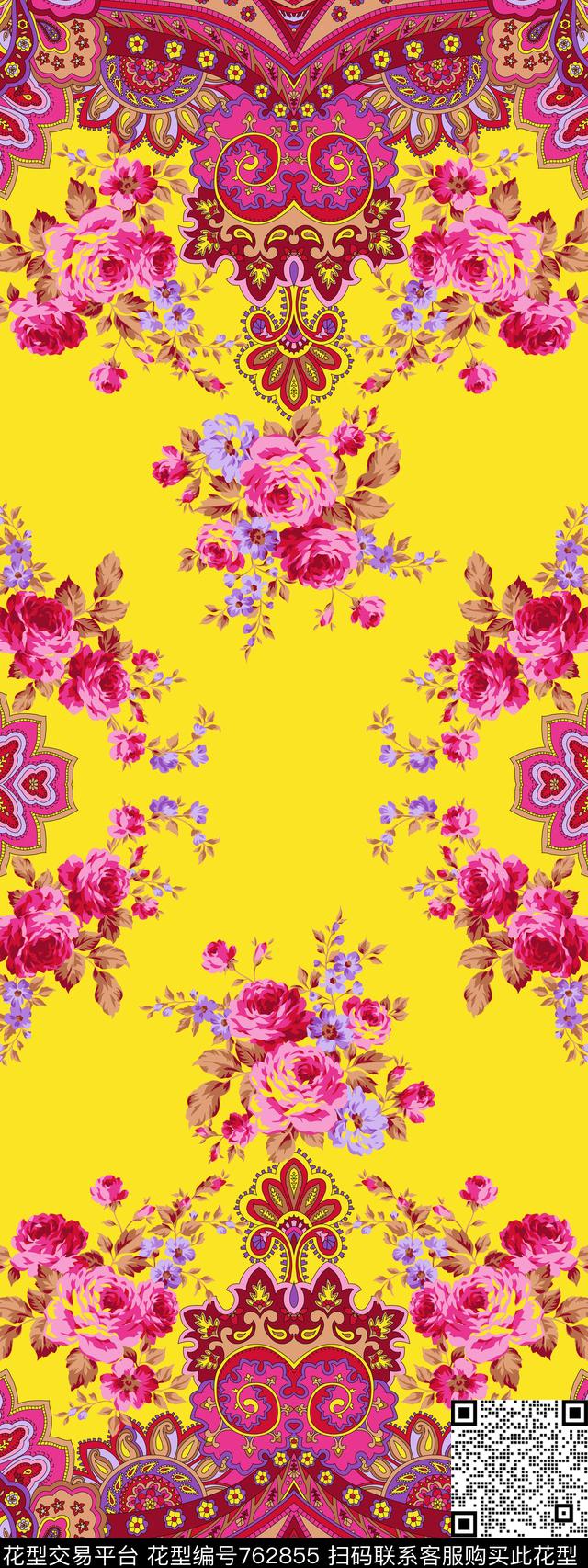 佩斯利花卉火腿纹传统印花华亿平台下载（图片编号: 762855） - 瓦栏（Walan）
