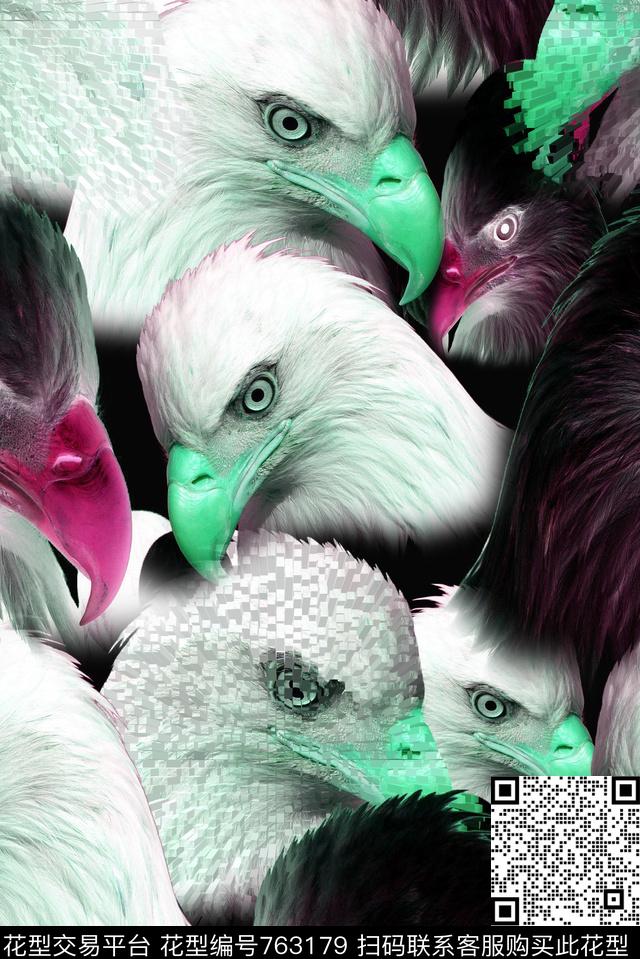 老鹰趣味数码印花华亿平台下载（图片编号: 763179） - 瓦栏（Walan）