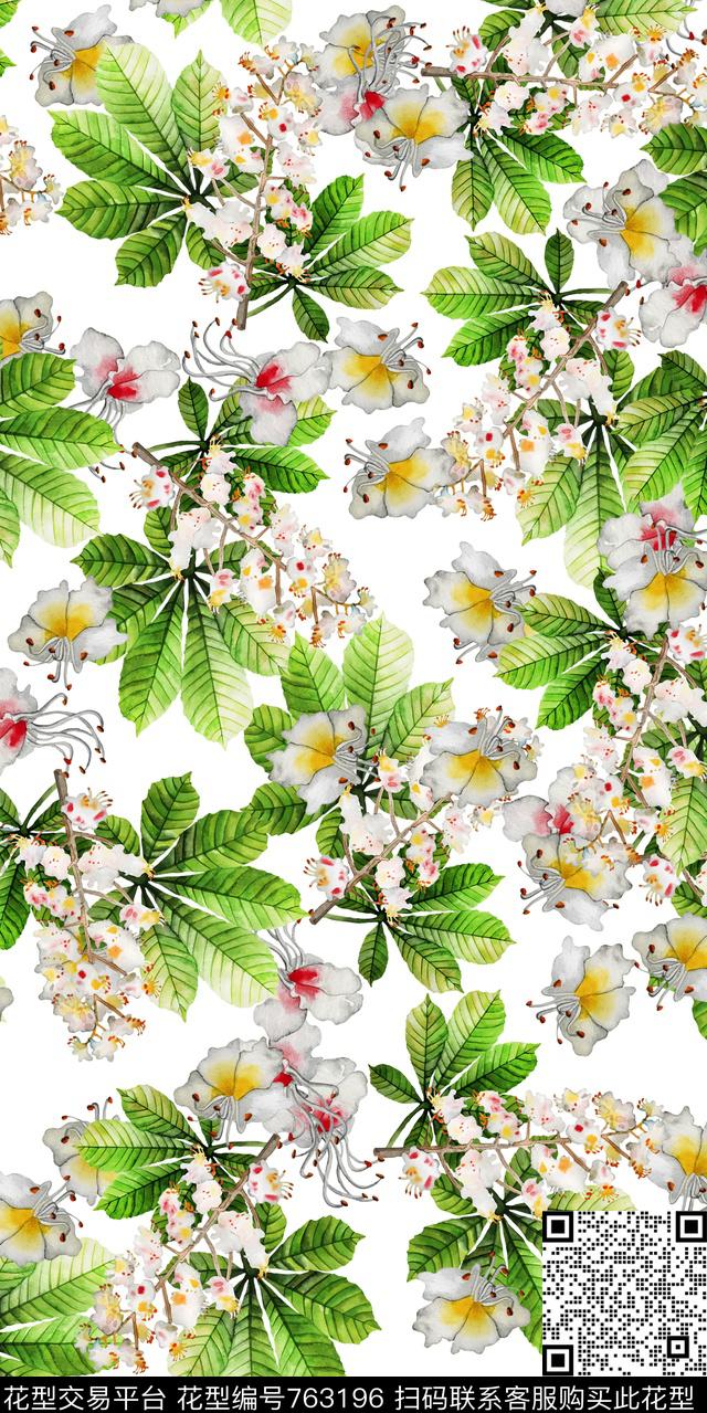 数码花卉类小碎花满版花数码印花华亿平台下载（图片编号: 763196） - 瓦栏（Walan）