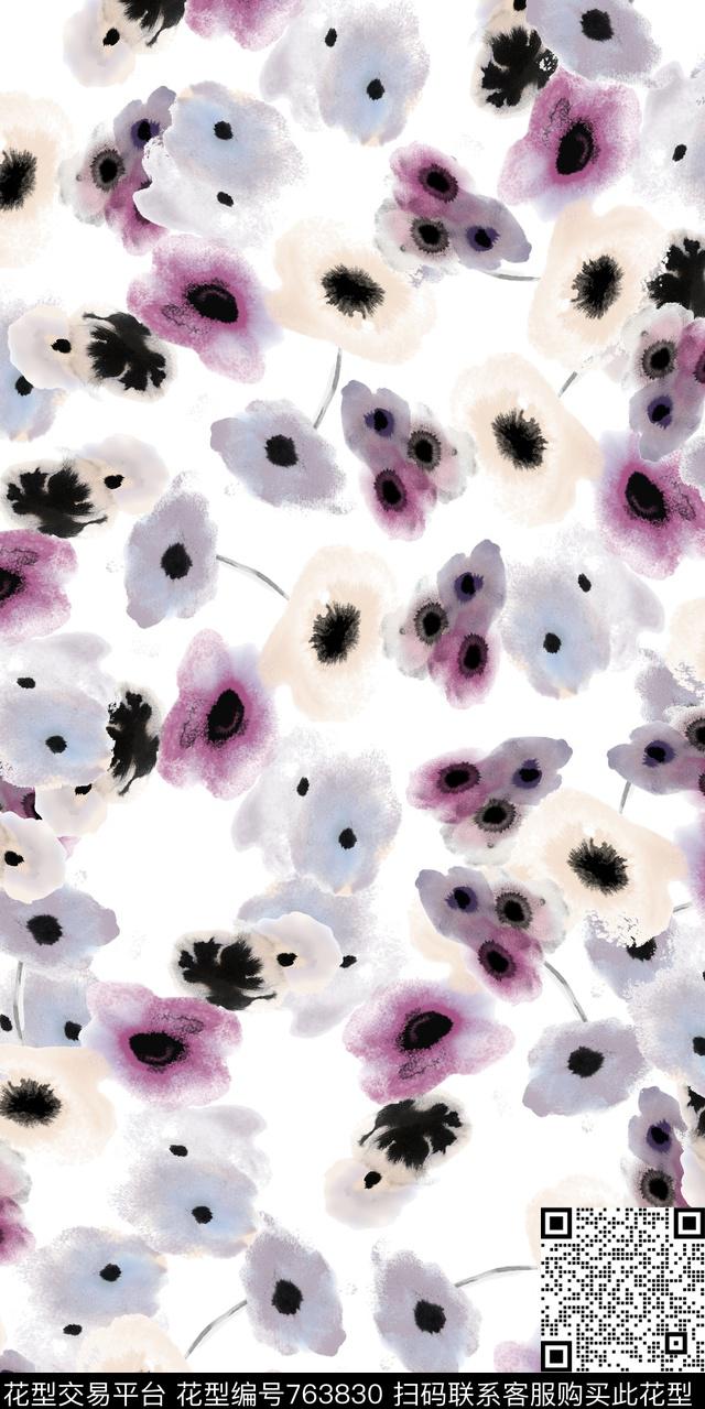 抽象花花卉数码花卉类数码印花华亿平台下载（图片编号: 763830） - 瓦栏（Walan）