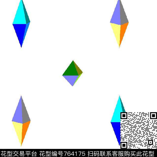 菱形钻石大牌传统印花华亿平台下载（图片编号: 764175） - 瓦栏（Walan）