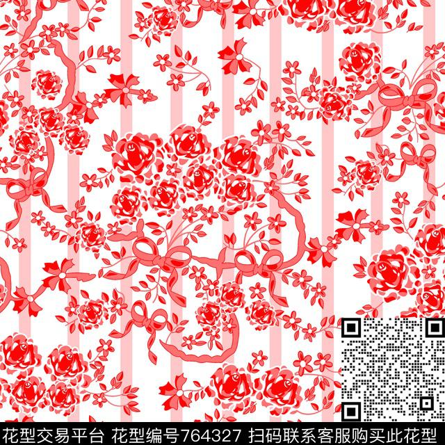 小碎花可爱花卉传统印花华亿平台下载（图片编号: 764327） - 瓦栏（Walan）