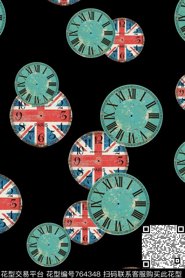 钟男装圆形数码印花华亿平台下载（图片编号: 764348） - 瓦栏（Walan）