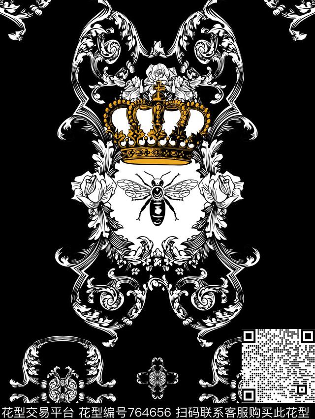 皇冠火腿花佩斯利传统印花华亿平台下载（图片编号: 764656） - 瓦栏（Walan）