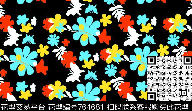 小碎花花朵碎花传统印花华亿平台下载（图片编号: 764681） - 瓦栏（Walan）