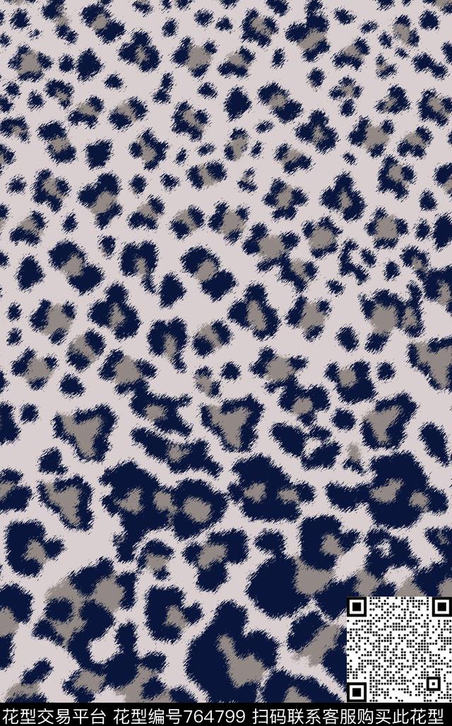 豹纹动物纹传统印花华亿平台下载（图片编号: 764799） - 瓦栏（Walan）