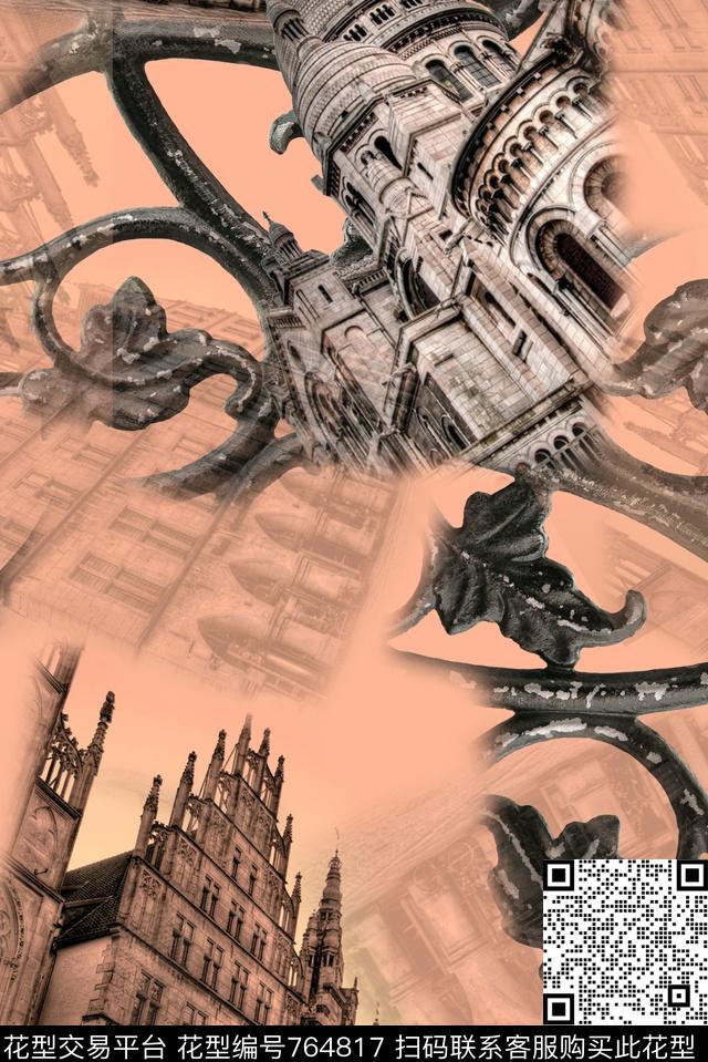 欧美建筑欧式数码印花华亿平台下载（图片编号: 764817） - 瓦栏（Walan）