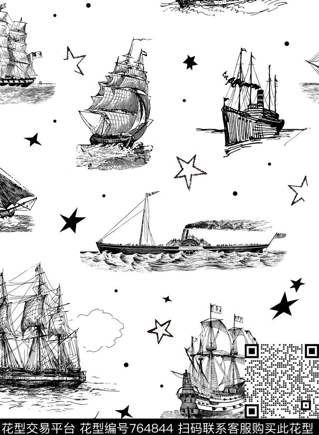 星星几何线条传统印花华亿平台下载（图片编号: 764844） - 瓦栏（Walan）