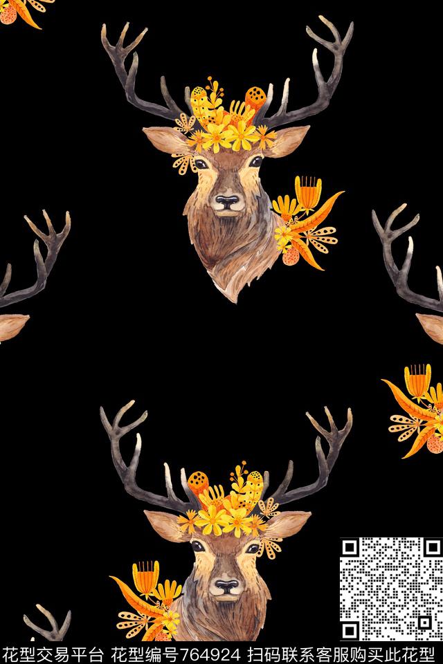 动物数码印花华亿平台下载（图片编号: 764924） - 瓦栏（Walan）