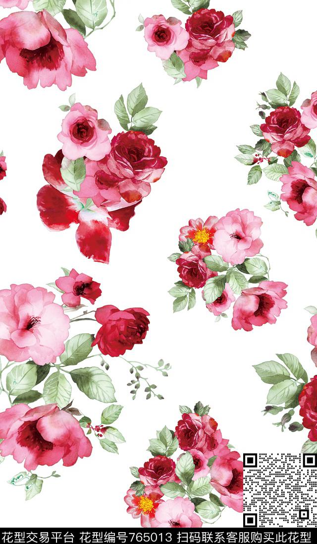 乱花小碎花大花数码印花华亿平台下载（图片编号: 765013） - 瓦栏（Walan）
