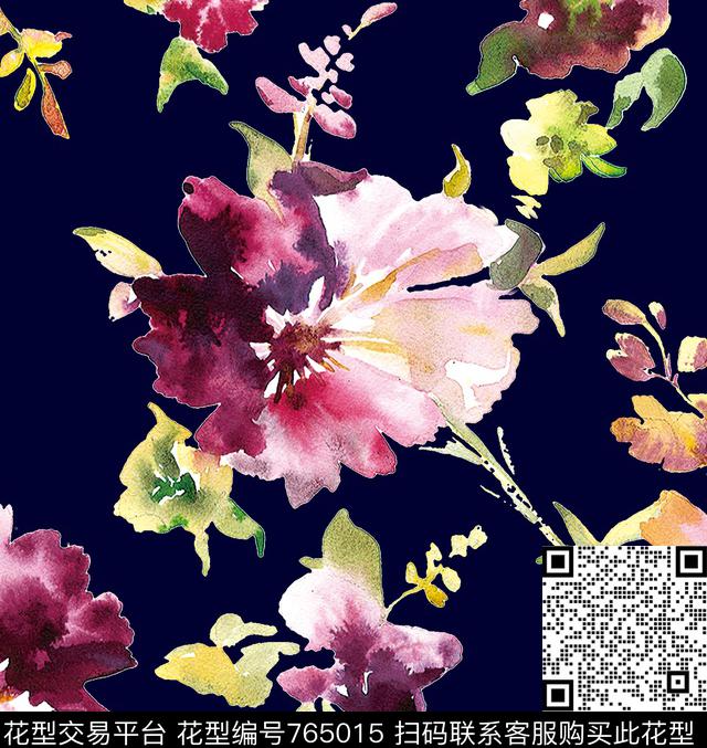 乱花小碎花大花数码印花华亿平台下载（图片编号: 765015） - 瓦栏（Walan）