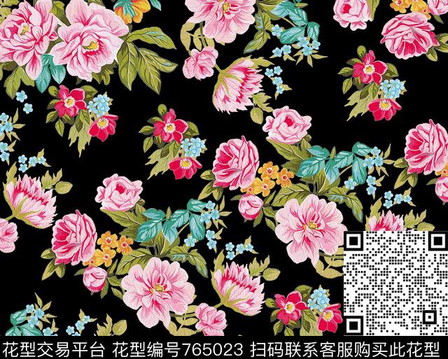 乱花小碎花大花数码印花华亿平台下载（图片编号: 765023） - 瓦栏（Walan）