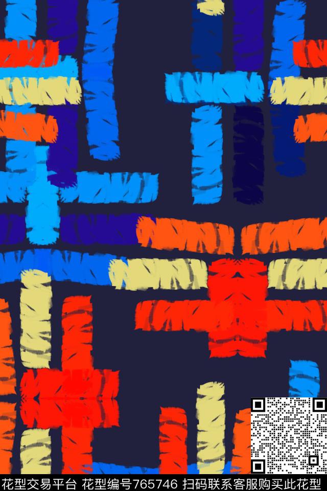 手绘线条笔触水彩笔触笔触数码印花华亿平台下载（图片编号: 765746） - 瓦栏（Walan）